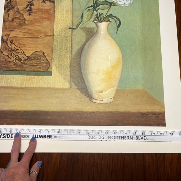 Vintage Large Lithograph Ethelyn C Stewart 1939 Masters 28x22 Art Autumn Summer - Picture 9 of 17